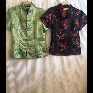 NWOT Two Chinese blouses - purchased in China.